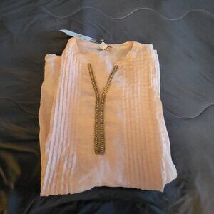 Coldwater Creek Powder Pink Embellished Shirt BNWT 1X